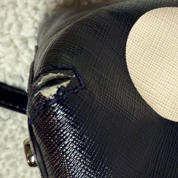 kate spade new york Crossbody Bag Navy w/ Pale Pink Dots Preloved - Picture 14 of 16